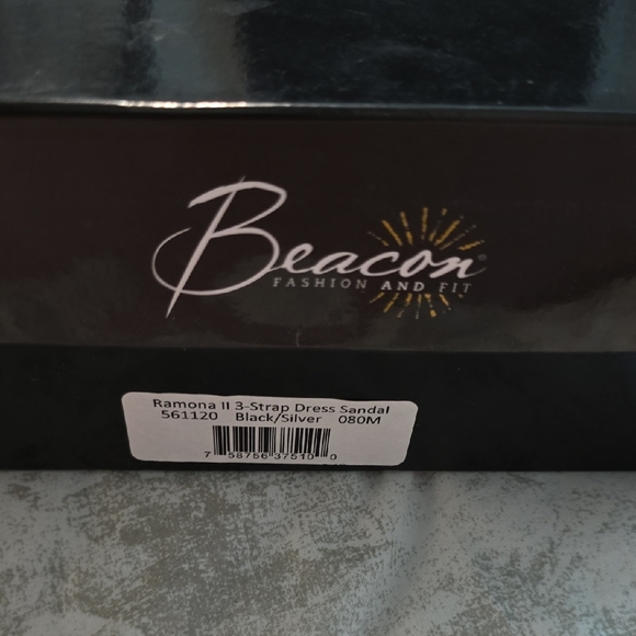 Beacon Black and Silver Strappy Heels - Picture 4 of 5